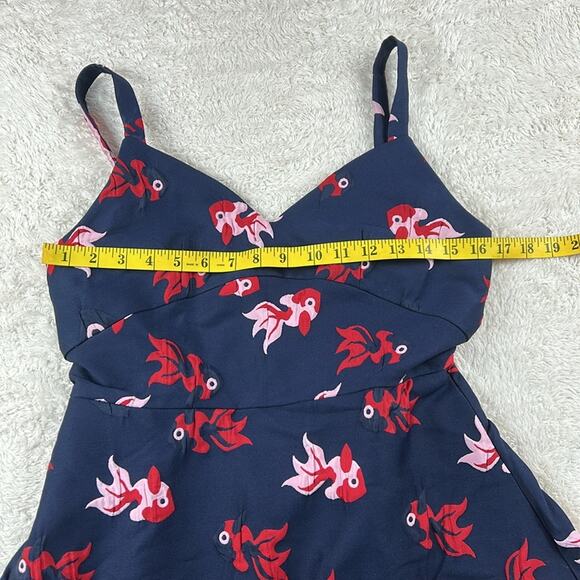 Jinye Original Design Betta fish novelty print fit and flare dress, size L - Picture 5 of 9